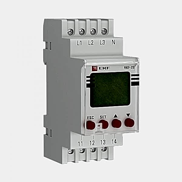 Изображение EKF PROxima Реле контроля фаз с LCD дисплеем (с нейтралью) RKF-2S