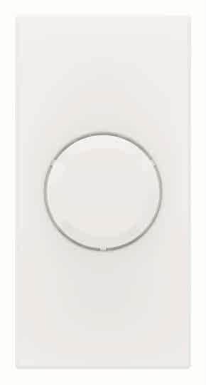 Изображение ABB Механизм электронного поворотного светорегулятора для регулируемых LEDi ламп, 2-100 Вт, 1-модульный, серия Zenit, цвет альпийский белый