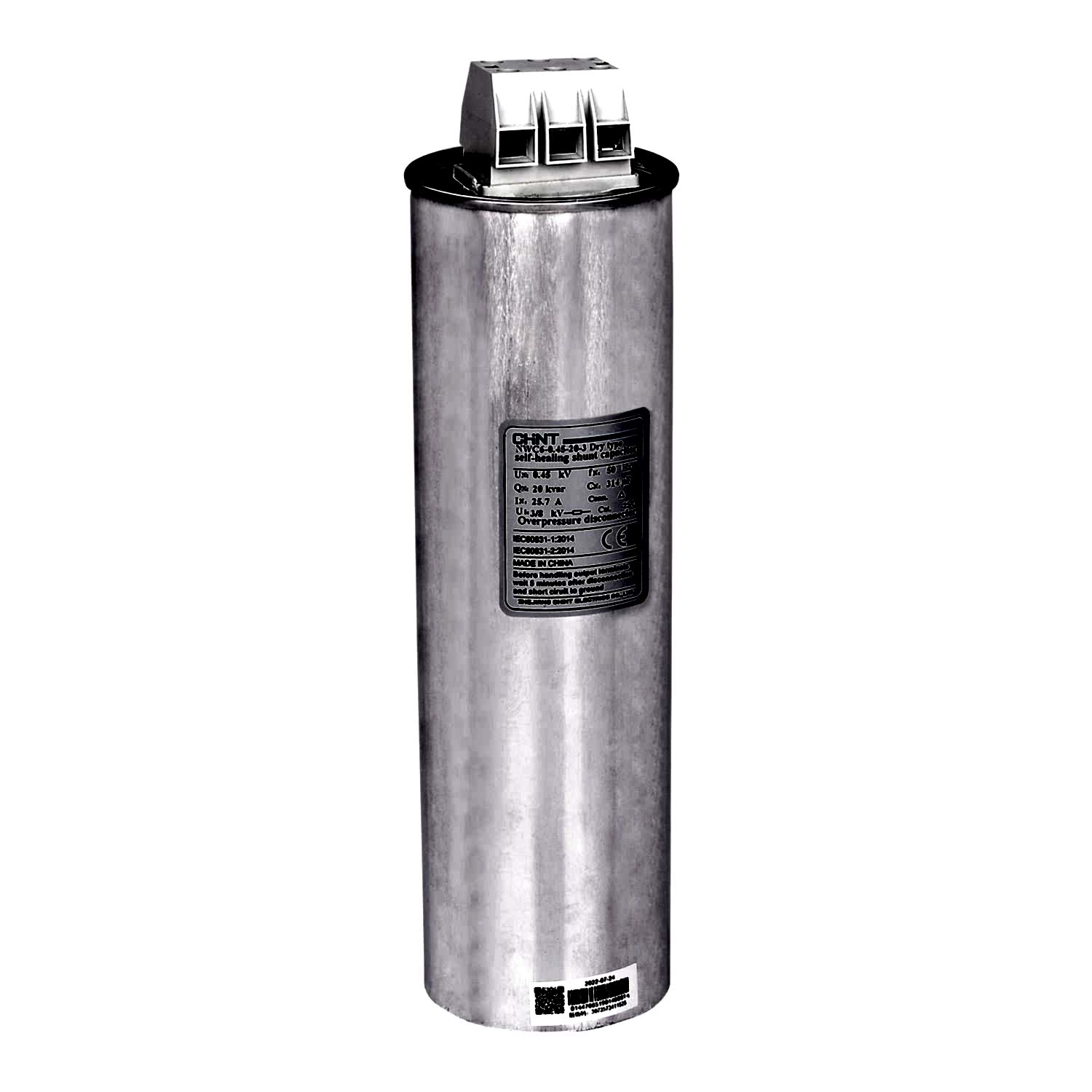 Изображение CHINT Трехфазный конденсатор NWC6-0.4-20-3,  АС400В, 20кВАр