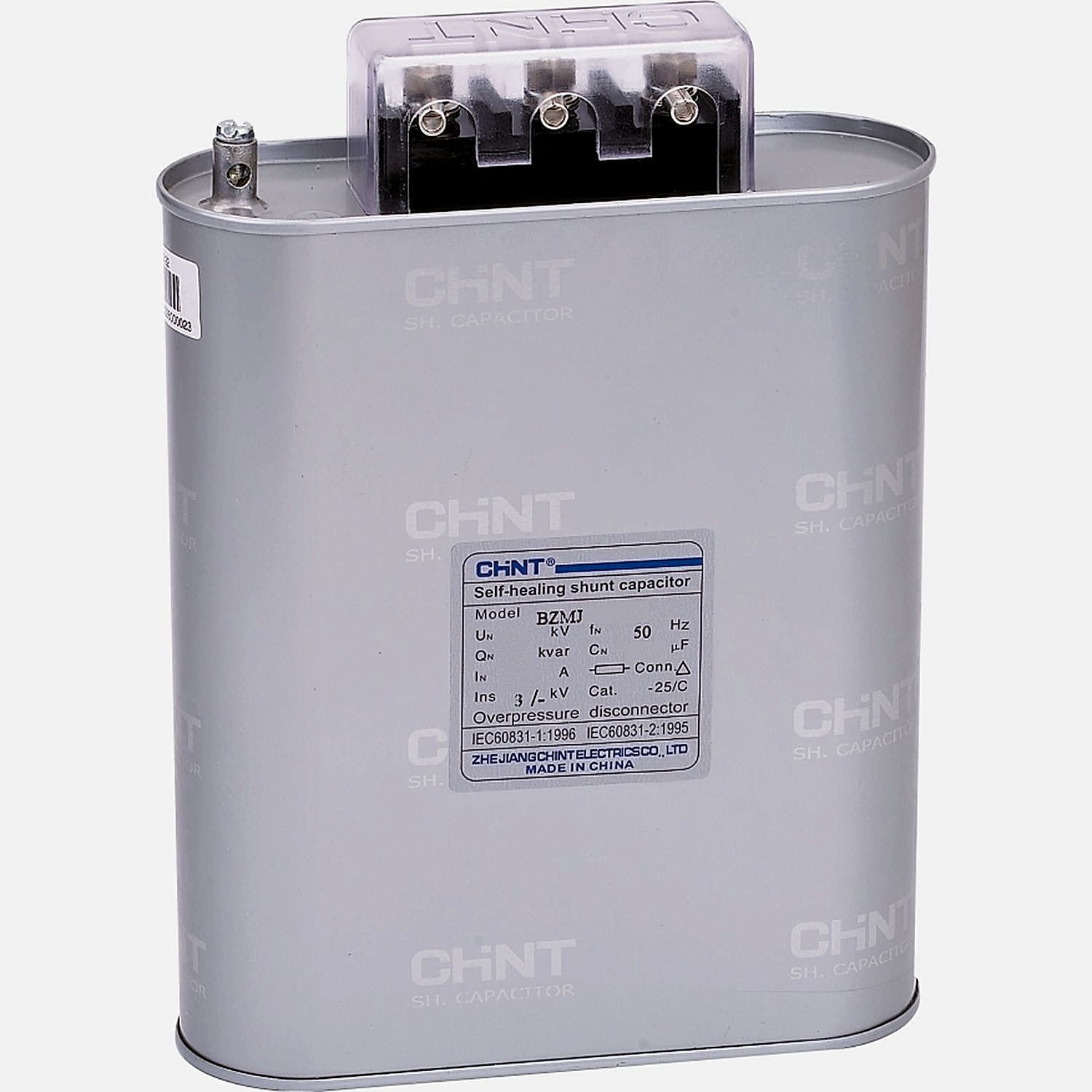 Изображение CHINT Трехфазный конденсатор BZMJ 0.45-12-3 АС450В, 12 кВАр（CHINT）