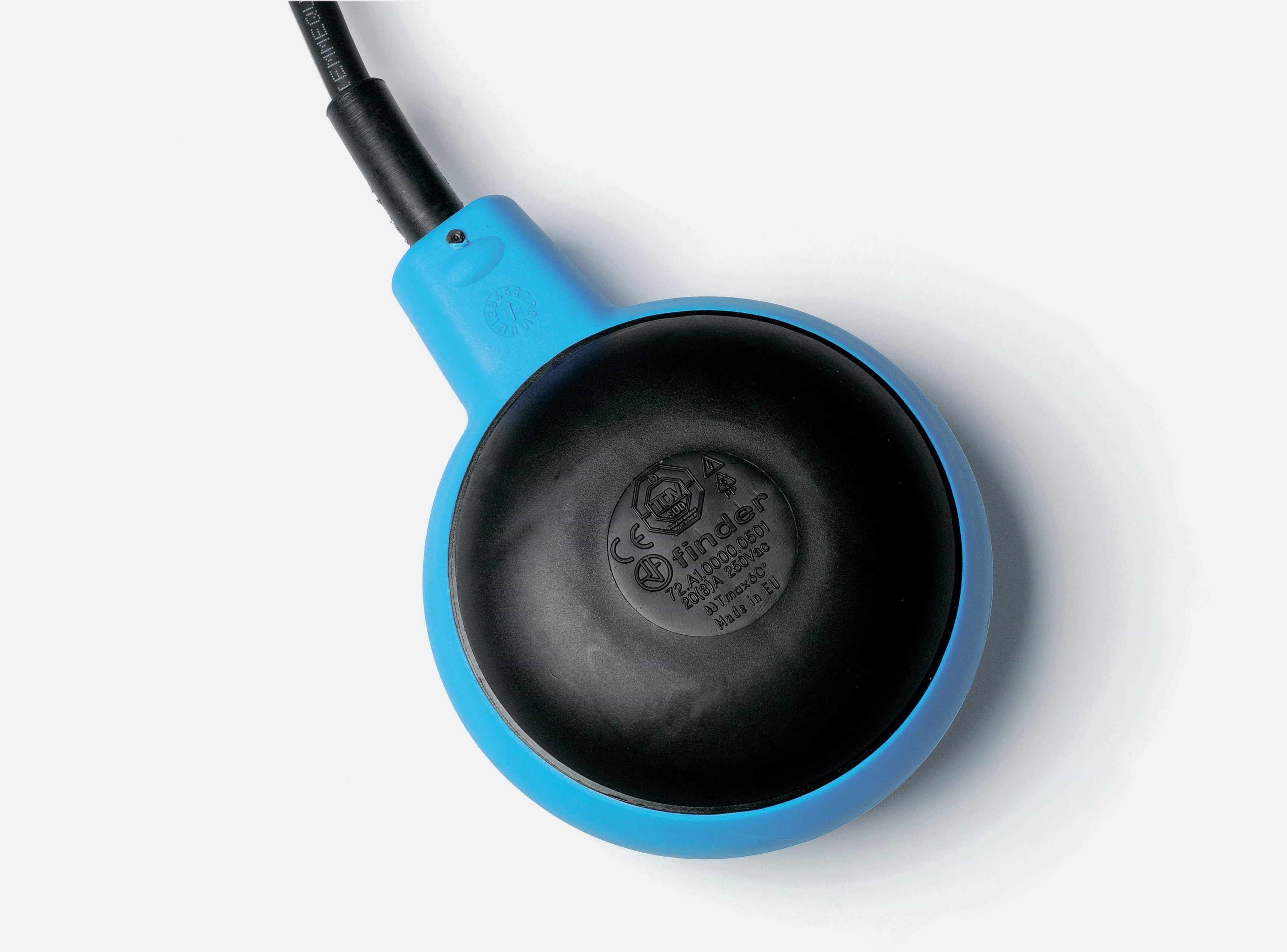 Изображение Finder Поплавковый выключатель - 2 водонепроницаемые камеры; для управления насосами технического водопровода; кабель ПВХ 5м; контакты 1СО 20А; степен