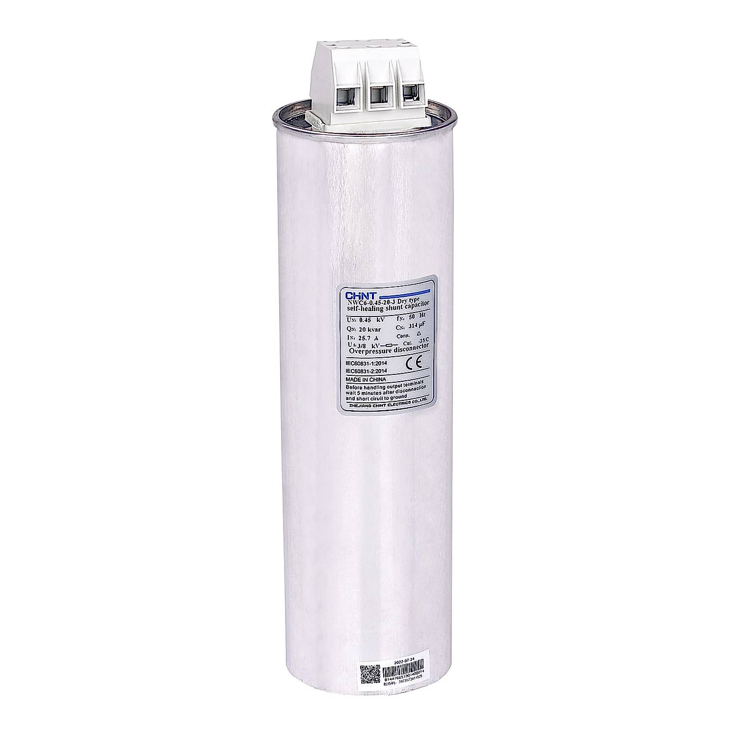 Изображение CHINT Трехфазный конденсатор NWC6-0.4-18-3,  АС400В, 18кВАр