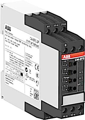 Изображение ABB Реле контроля напряжения CM-EFS.2P (AC/DC (Umin 3В, Umax 600В AC) c реле времени, питание 24-240В AC/DC, 2ПК, пруж.клеммы