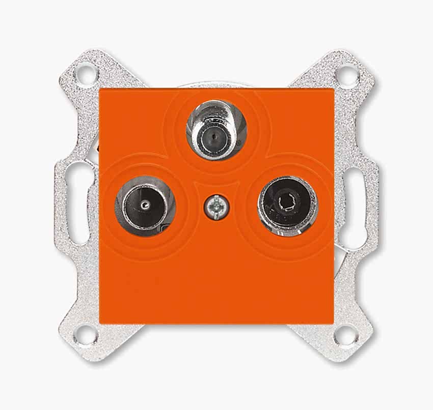 Изображение ABB EPJ Levit Оранжевый / дымчатый чёрный Розетка TV-R-SAT, оранжевый