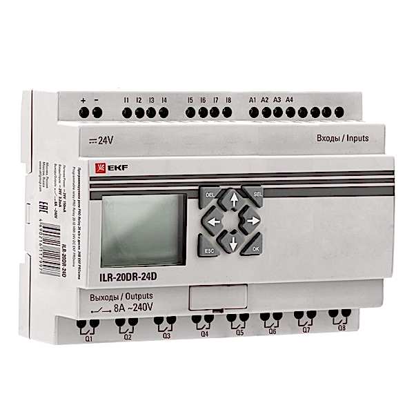 Изображение EKF Программируемое реле 20 в/в с диспл. 24В PRO-Relay PROxima