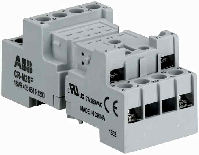 Изображение ABB Цоколь CR-M4SF (стандартный) для реле CR-M 2/4ПК, вилочный зажим