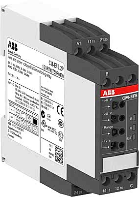 Изображение ABB CM-EFS.2S Реле контроля напряжения c реле времени, питание 24-240В AC/DC, 2ПК, винт.клеммы