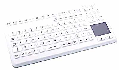 Изображение Клавиатура пылевлагозащищённая TKG-104-TOUCH-IP68-VESA-GREY-USB-US/CYR (KG17249)  