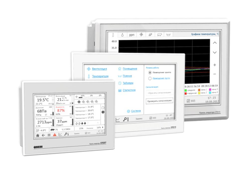 Изображение Сенсорные панели оператора Овен СП307-Б