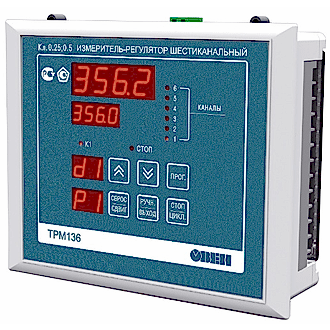 Изображение Измеритель-регулятор универсальный шестиканальный ОВЕН ТРМ136-С.Щ7