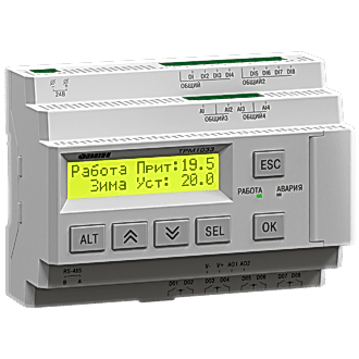 Изображение Контроллер для приточно-вытяжных систем вентиляции ОВЕН ТРМ1033-220.01.02