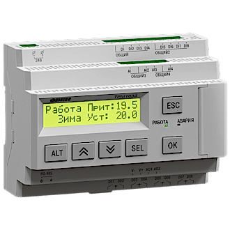 Изображение Контроллер для приточно-вытяжных систем вентиляции ОВЕН ТРМ1033-24.02.01