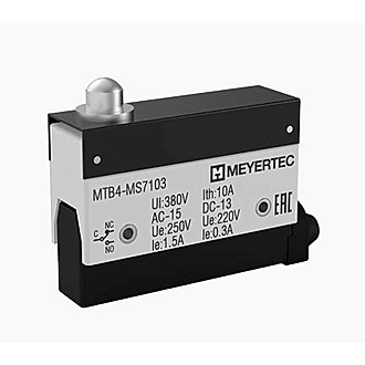 Изображение Выключатель концевой, плунжер укороченный MeyerTec MTB4-MS7103