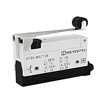 Изображение Выключатель концевой, рычаг с роликом, укороченный MeyerTec MTB4-MS7128