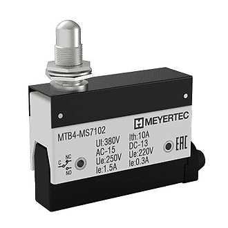 Изображение Выключатель концевой, плунжер MeyerTec MTB4-MS7102