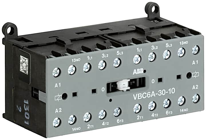 Изображение Миниконтактор ABB VBC6A-30-10 реверсивный катушка 24В DC