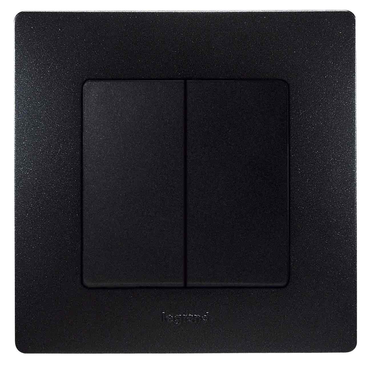 Изображение Переключатель Legrand Etika Антрацит 2-клавишный, 10А, авт. клеммы (арт.672612)