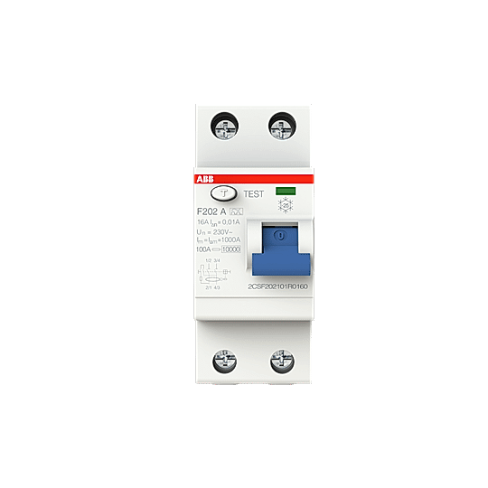 Изображение УЗО ABB F202A 2Р 16А 10mA (A) (арт.2CSF202101R0160)