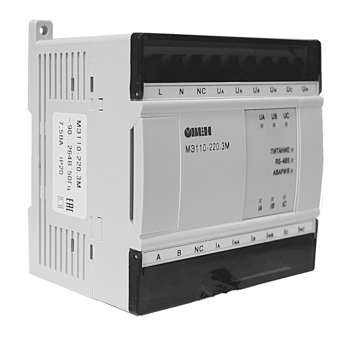 Изображение Трехфазный мультиметр ОВЕН МЭ110-220.3М