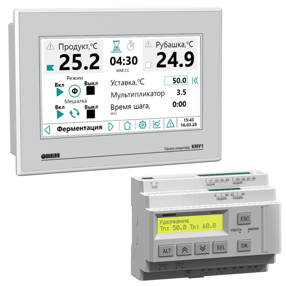 Изображение Автоматика для управления пастеризаторами и сырными ваннами Овен КМУ1