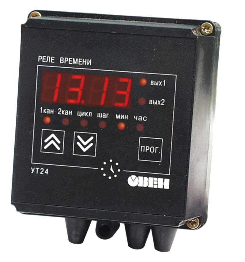 Изображение Микропроцессорное двухканальное реле времени ОВЕН УТ24-Н Р