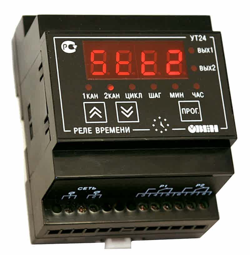 Изображение Микропроцессорное реле времени двухканальное ОВЕН УТ24-Д Р
