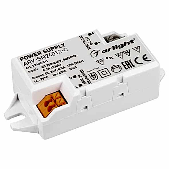Изображение Arlight Блок питания ARV-SN24012-C (24V, 0.5A, 12W)