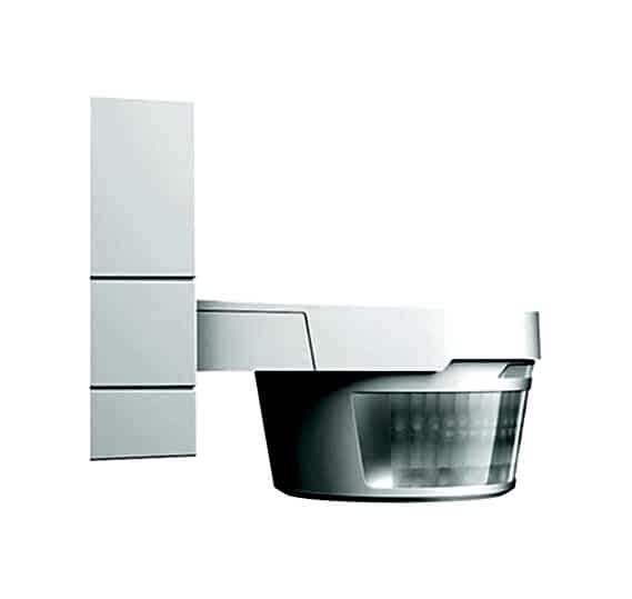 Изображение ABB Датчик движения Busch-Wächter 220 MasterLINE Premium, IP55, с ИК-пультом, серебристый металлик