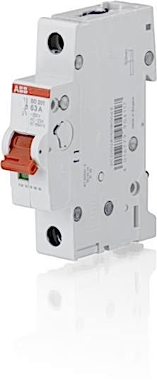 Изображение ABB SD201 Рубильник 1P 63A рычаг крас.