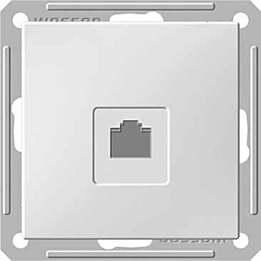 Изображение SE Wessen 59 Матовый хром Розетка компьютерная 1-ая RJ45 кат.5e