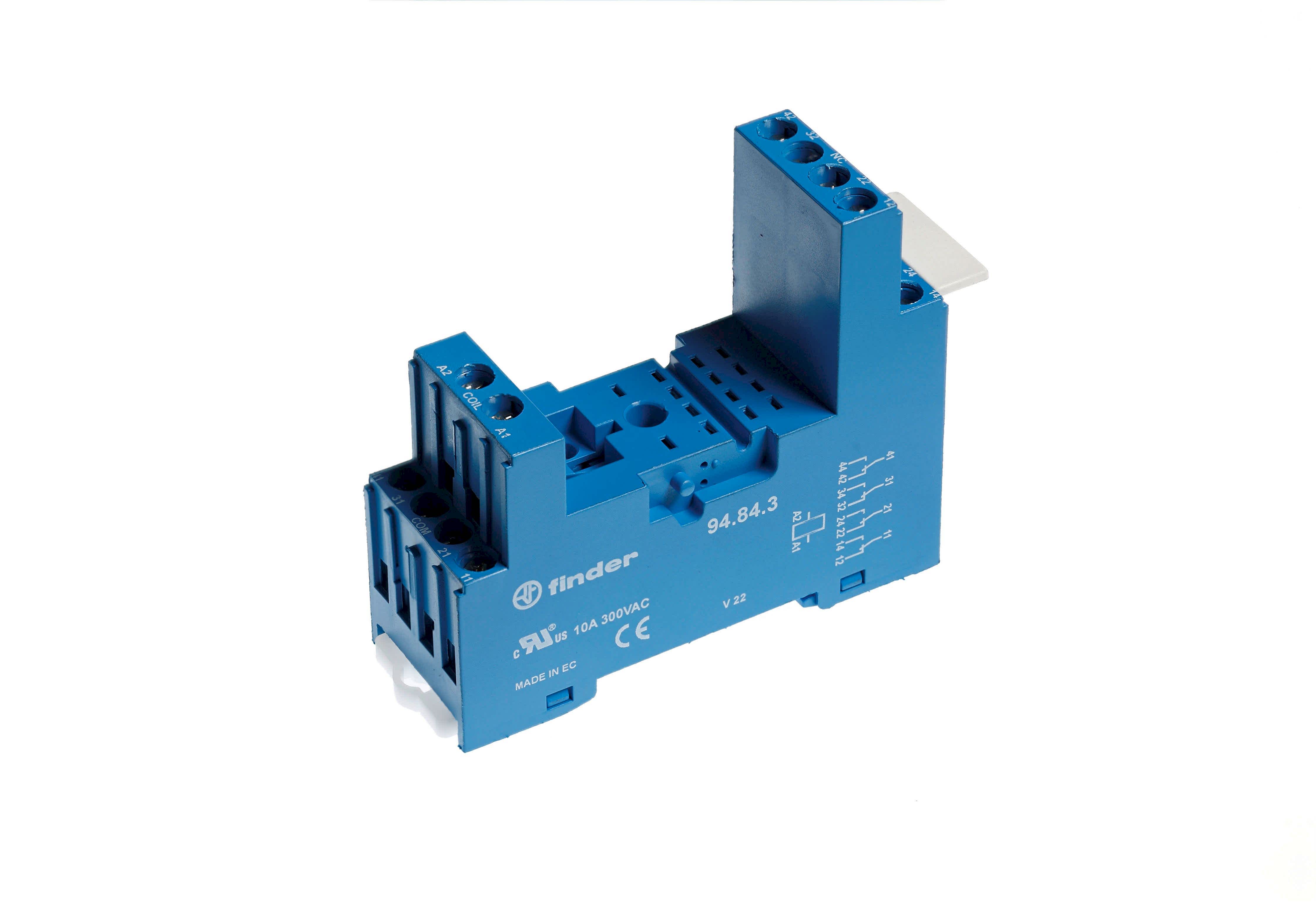 Изображение Finder Розетка с винтовыми клеммами (с зажимной клетью) для реле 55.32, 55.34, таймера 85.02, 85.04; применяются модули 99.80; в комплекте металлическ