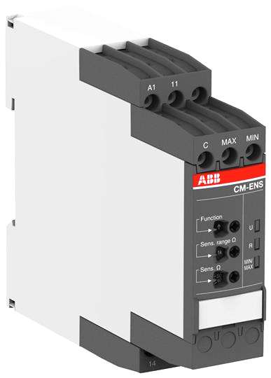 Изображение ABB Реле контроля уровня жидкости CM-ENS.31P, наполн./слив (чувствит. 0,1- 1000кОм, задержка сраб./отпуск. 0,1-10 с) 24-240В АС/DC, 2ПК, пруж. заж.