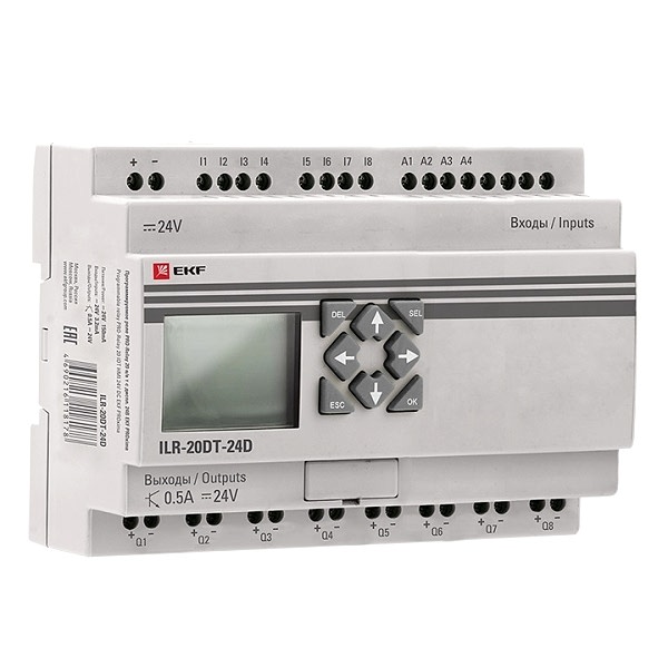 Изображение EKF Программируемое реле 20 в/в т с диспл. 24В PRO-Relay PROxima