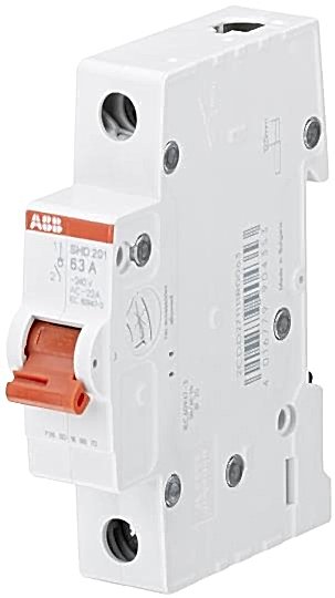 Изображение ABB SHD201 Рубильник 1P 63A рычаг крас.