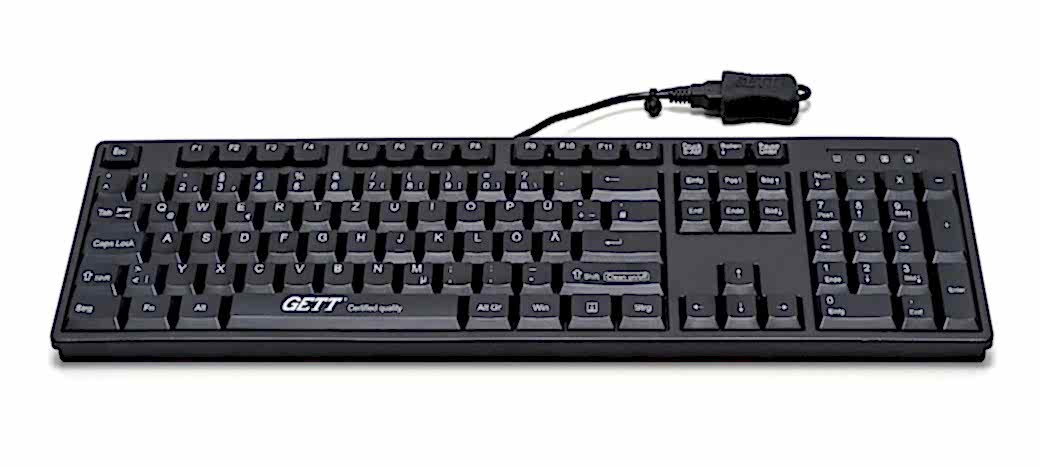 Изображение Клавиатура TKL-105-GCQ-IP68-KGEH-BLACK-USB-US/CYR (KL28206)  