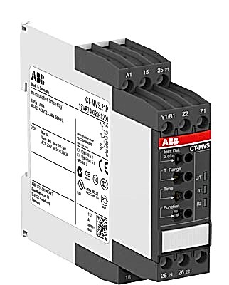 Изображение ABB Реле времени CT-MVS.22P многофункциональное, 24-240В АС, 24- 48В DC, 0,05..300ч, 2ПК, пруж.клеммы
