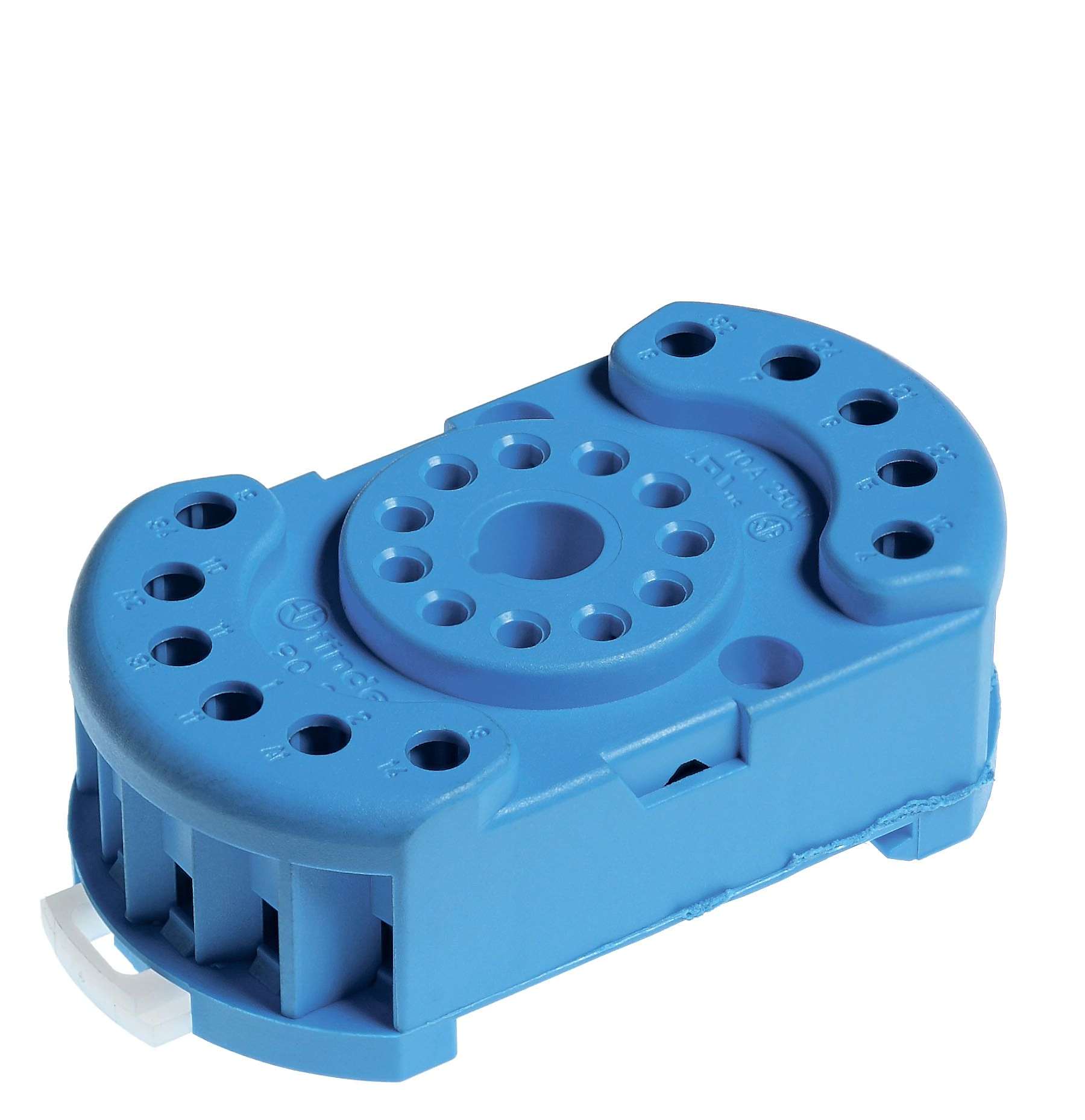 Изображение Finder Розетка с винтовыми клеммами (с зажимной клетью) для реле 60.13, таймера 88.02; в комплекте металлическая клипса 090.33; версия: синий цвет