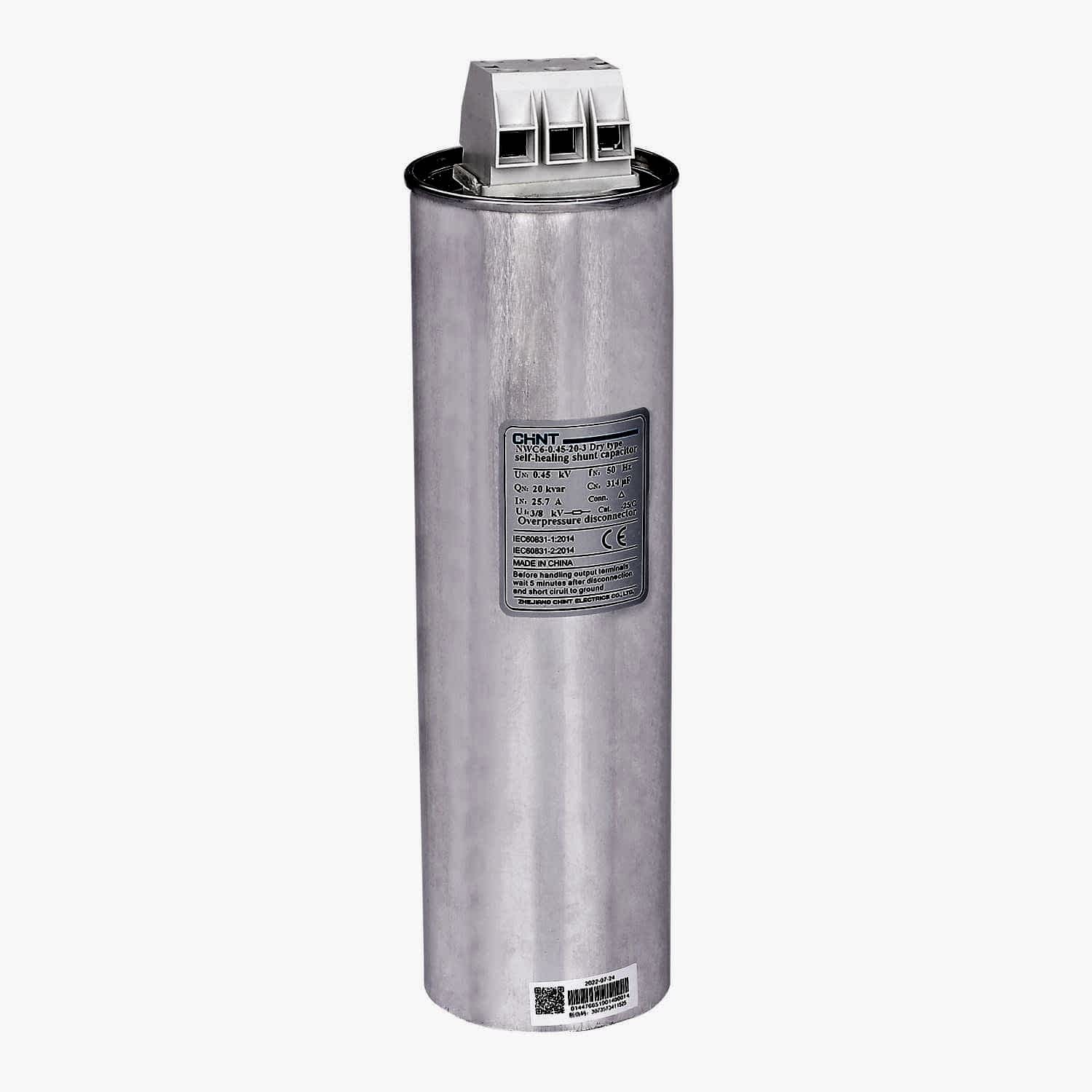 Изображение CHINT Трехфазный конденсатор NWC6-0.525-25-3,  АС525В, 25кВАр