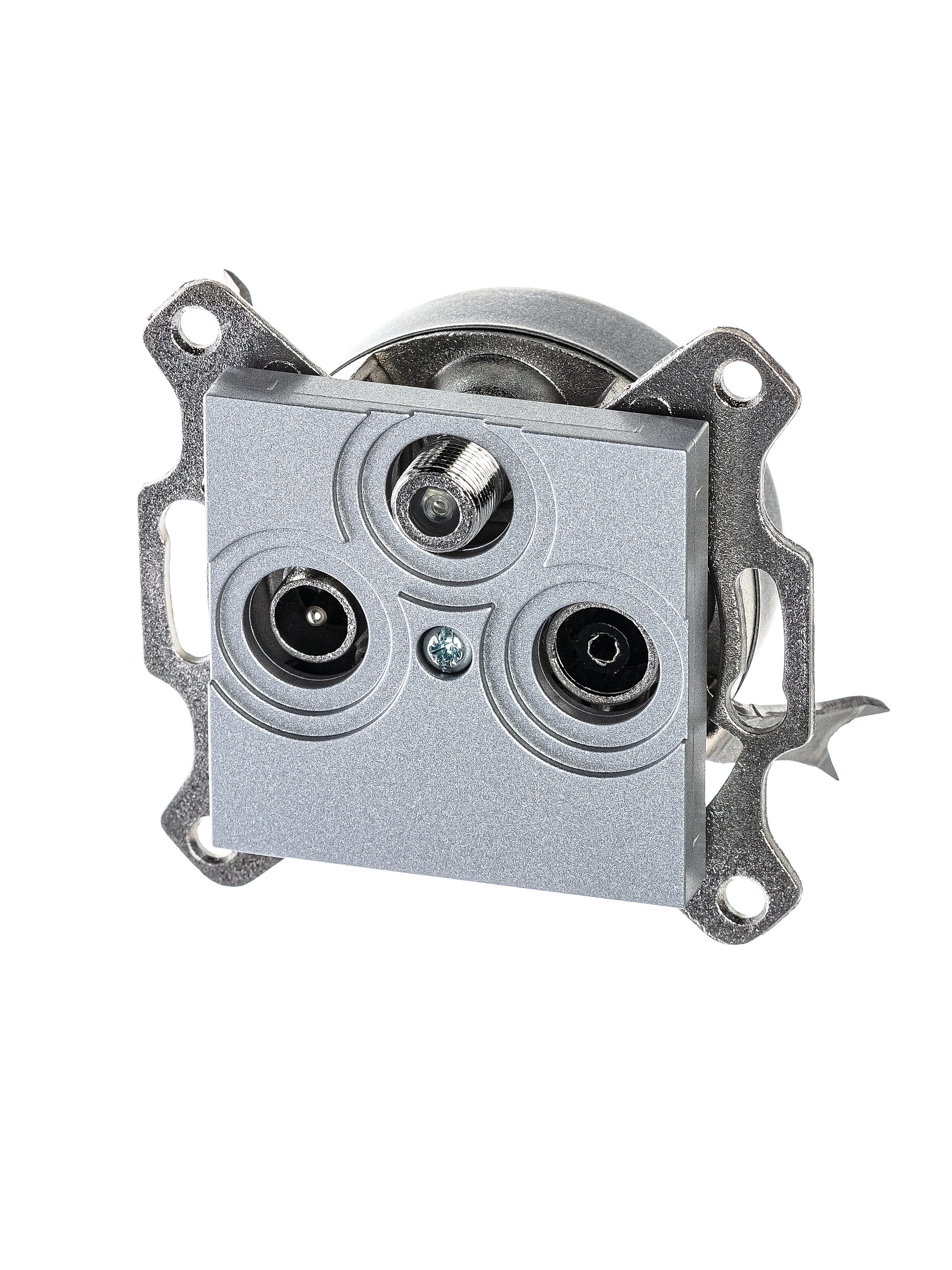 Изображение ABB EPJ Levit cеребро / дымчатый чёрный Розетка TV-R-SAT, серебро