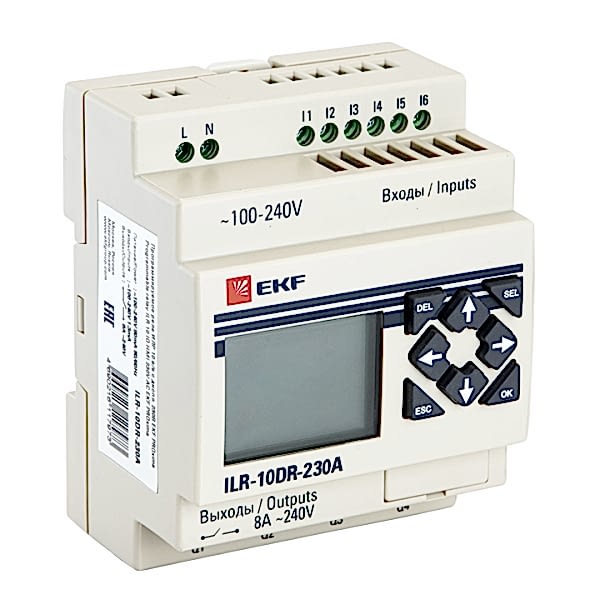 Изображение EKF Программируемое реле 10 в/в с диспл. 230В PRO-Relay PROxima