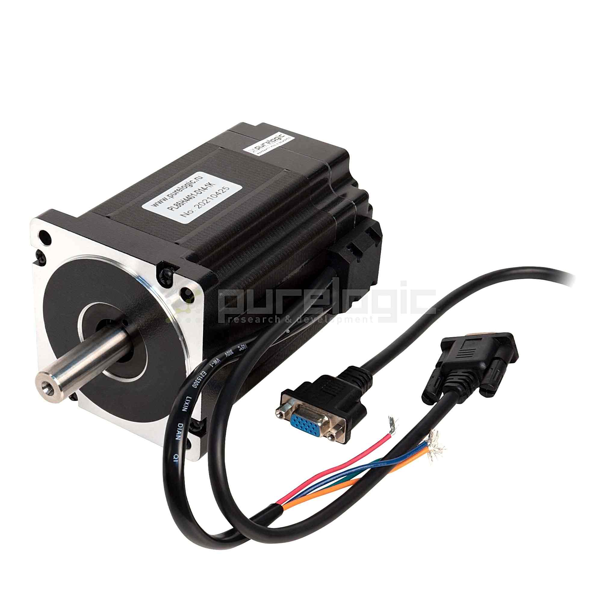 Изображение Двигатель шаговый с энкодером PL86H4401-D14-1K