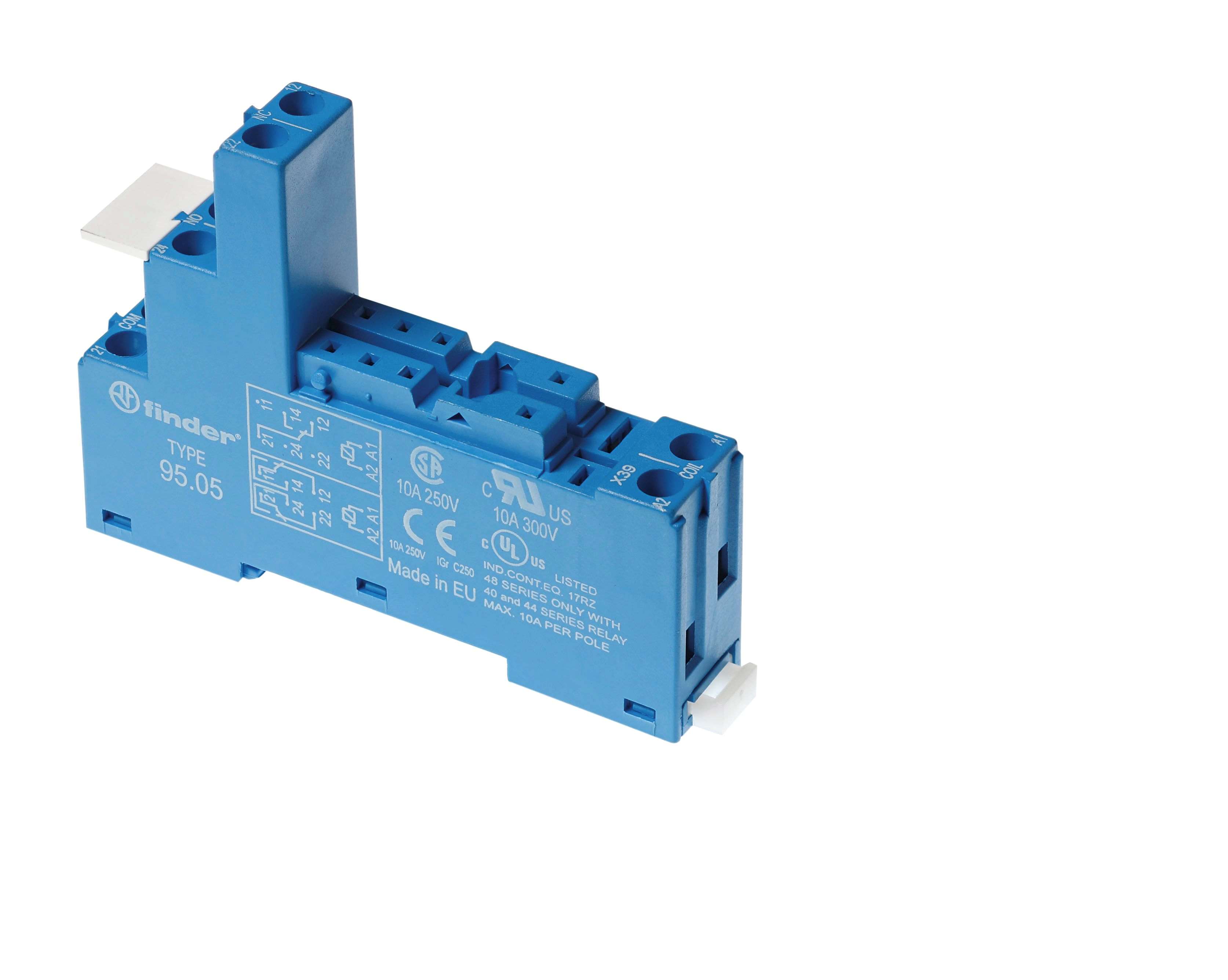 Изображение Finder Розетка с винтовыми клеммами (с зажимной клетью) для реле 40.31; применяются модули 99.02, 86.03; в комплекте пластиковая клипса 095.01; версия