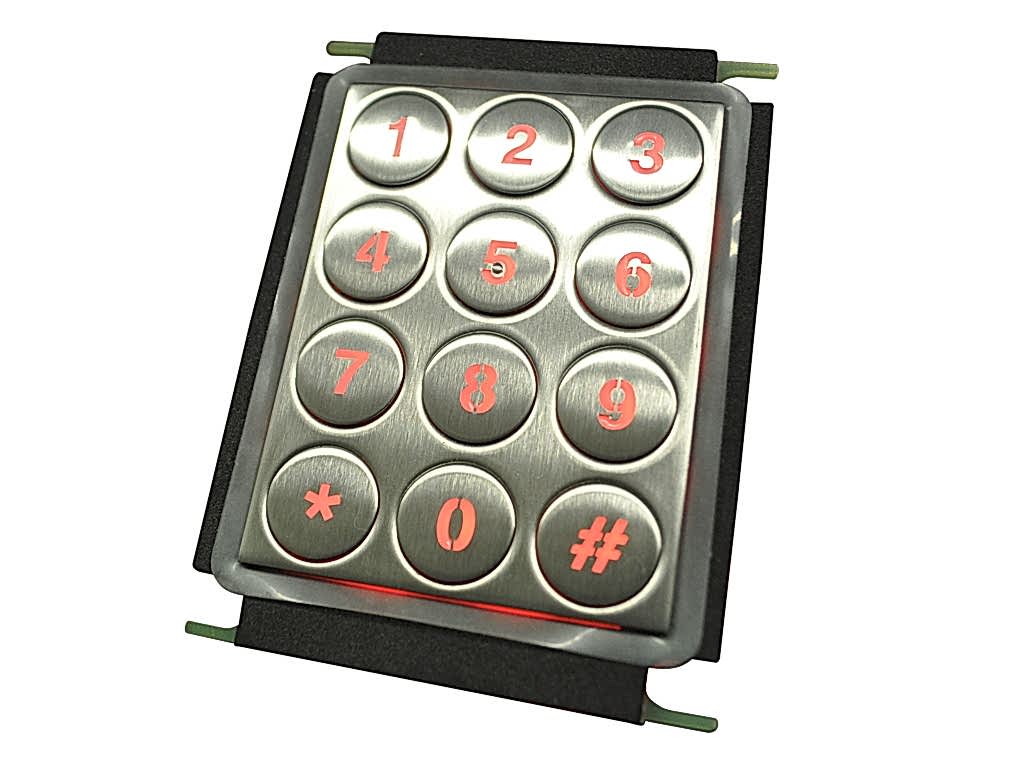 Изображение Клавиатура антивандальная TKV-012-17-ROUND-DGI-IP65-BACKL-BP-MATRIX (KV21202)  