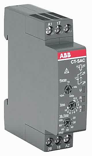 Изображение ABB Реле времени CT-SAC.22 компактное (звезда-треуг. рег. время перекл. на треуг.) 24-48B DC, 24-240B AC (4 диапазонов времени 0,05с...1