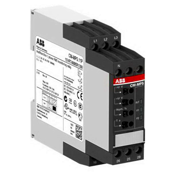 Изображение ABB CM-MPS.21S Реле контроля, с контр нуля, Umin/Umax=3х180-220В/240-280BAC, 2ПК, винт.клеммы
